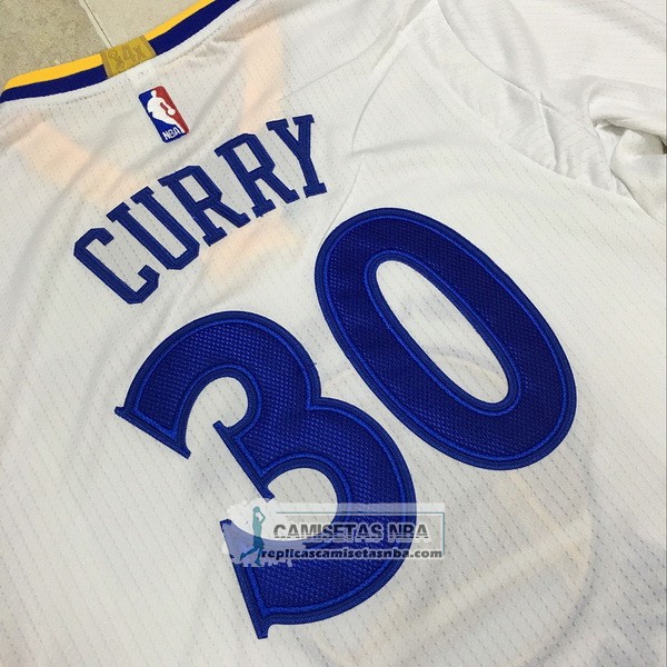 Camiseta Autentico Manga Corta Warriors Curry Blanco